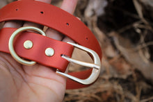 Cargar imagen en el visor de la galería, Collar de perro rojo en cuero resistente | Wild Paws MX