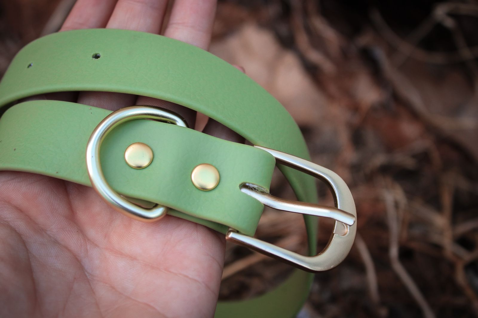 Collar de biothane verde